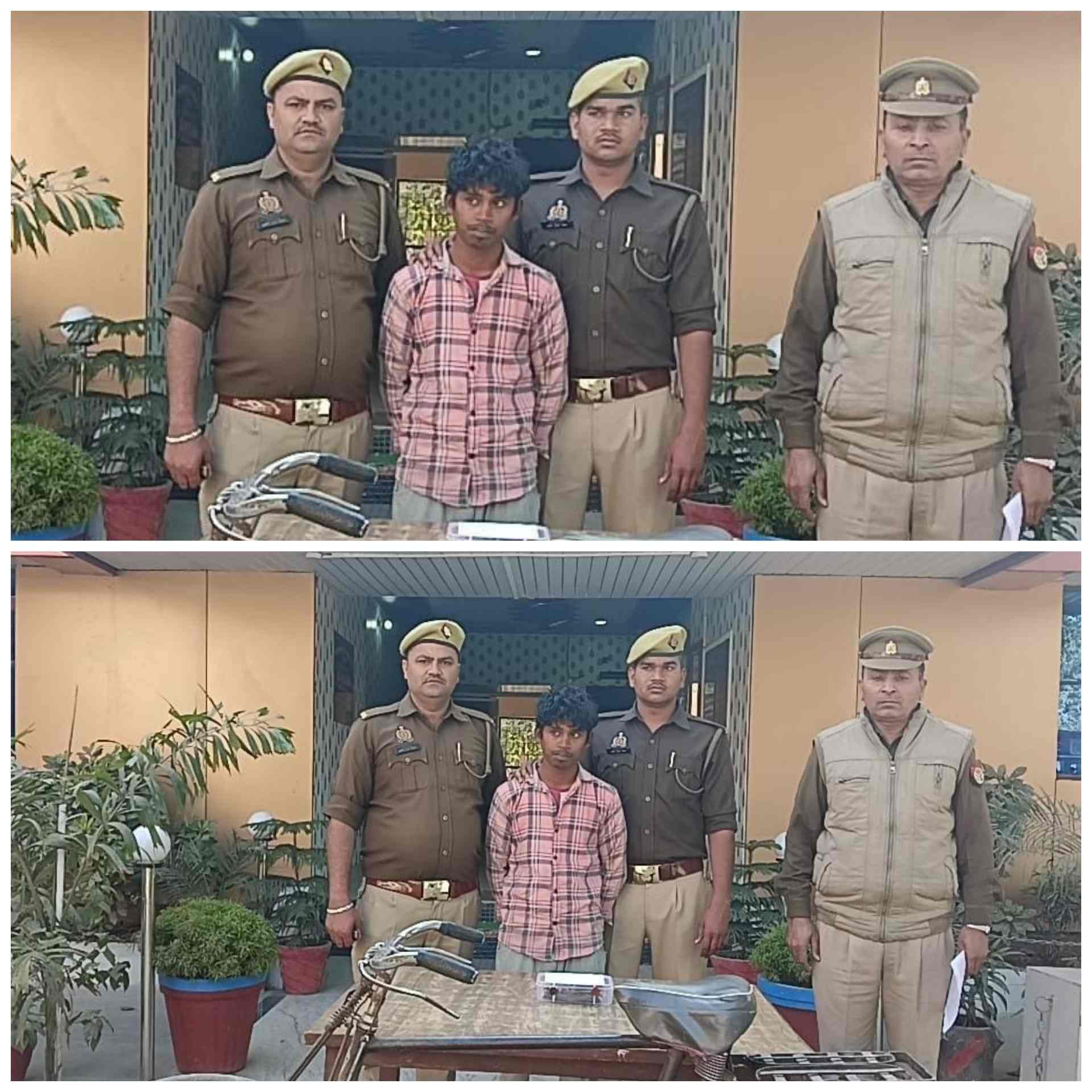 आजमगढ़: मंदिर के दानपात्र और साइकिल चोरी का खुलासा, आरोपी गिरफ्तार