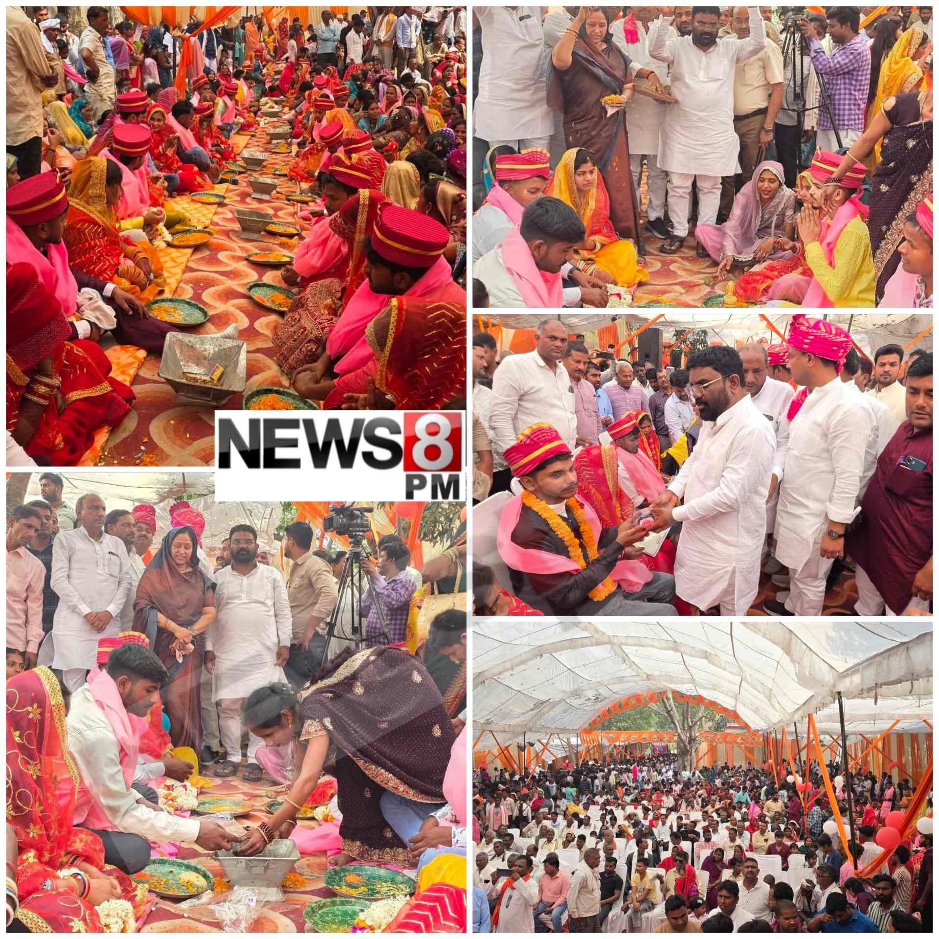 नवजोड़ों की नई शुरुआत: आज़मगढ़ में सीएम सामूहिक विवाह में 178 जोड़ों ने लिए सात फेरे, नवदम्पतियों पर बरसा आशीर्वाद