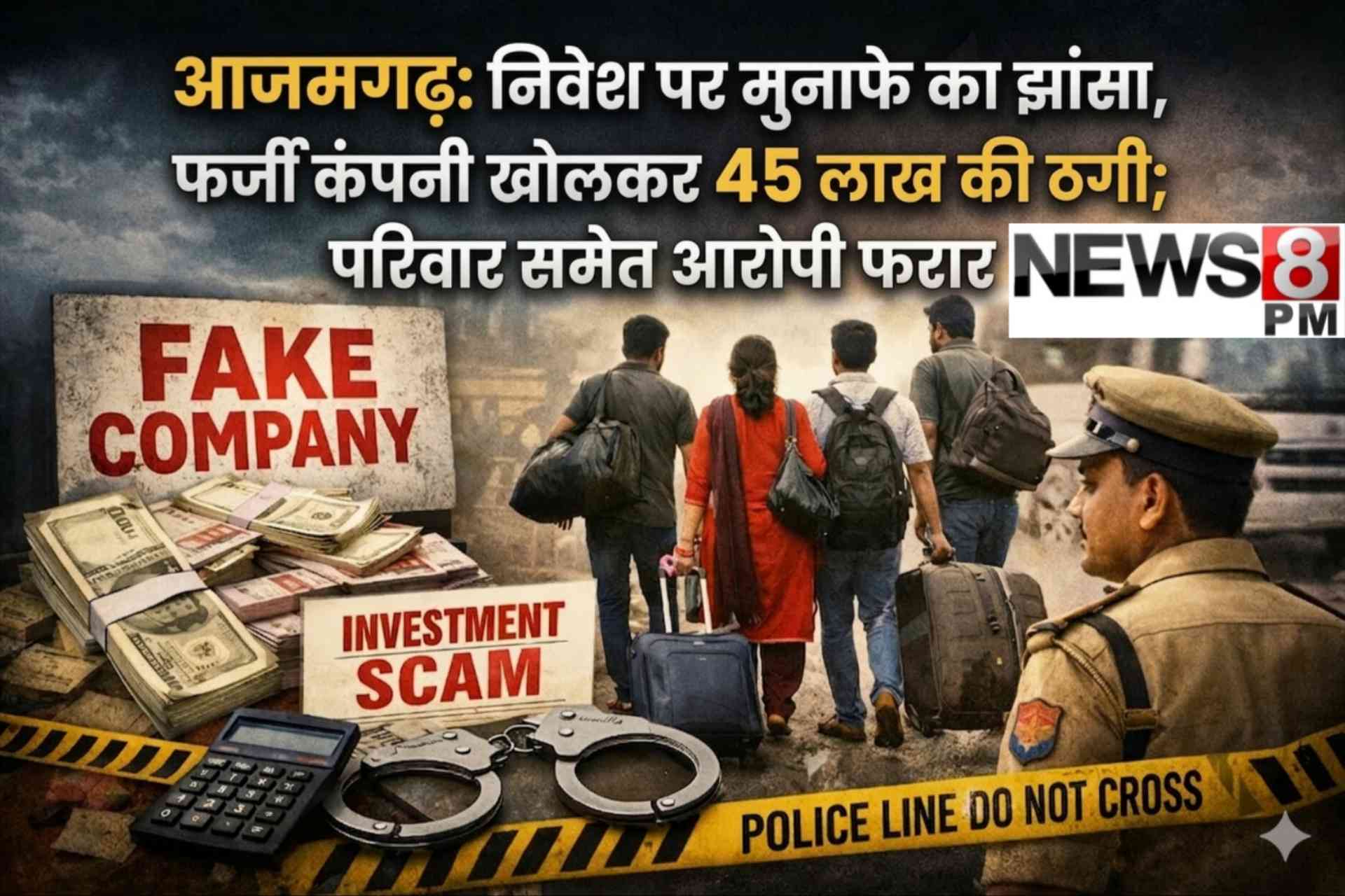 आजमगढ़: निवेश पर मुनाफे का झांसा, फर्जी कंपनी खोलकर 45 लाख की ठगी; परिवार समेत आरोपी फरार