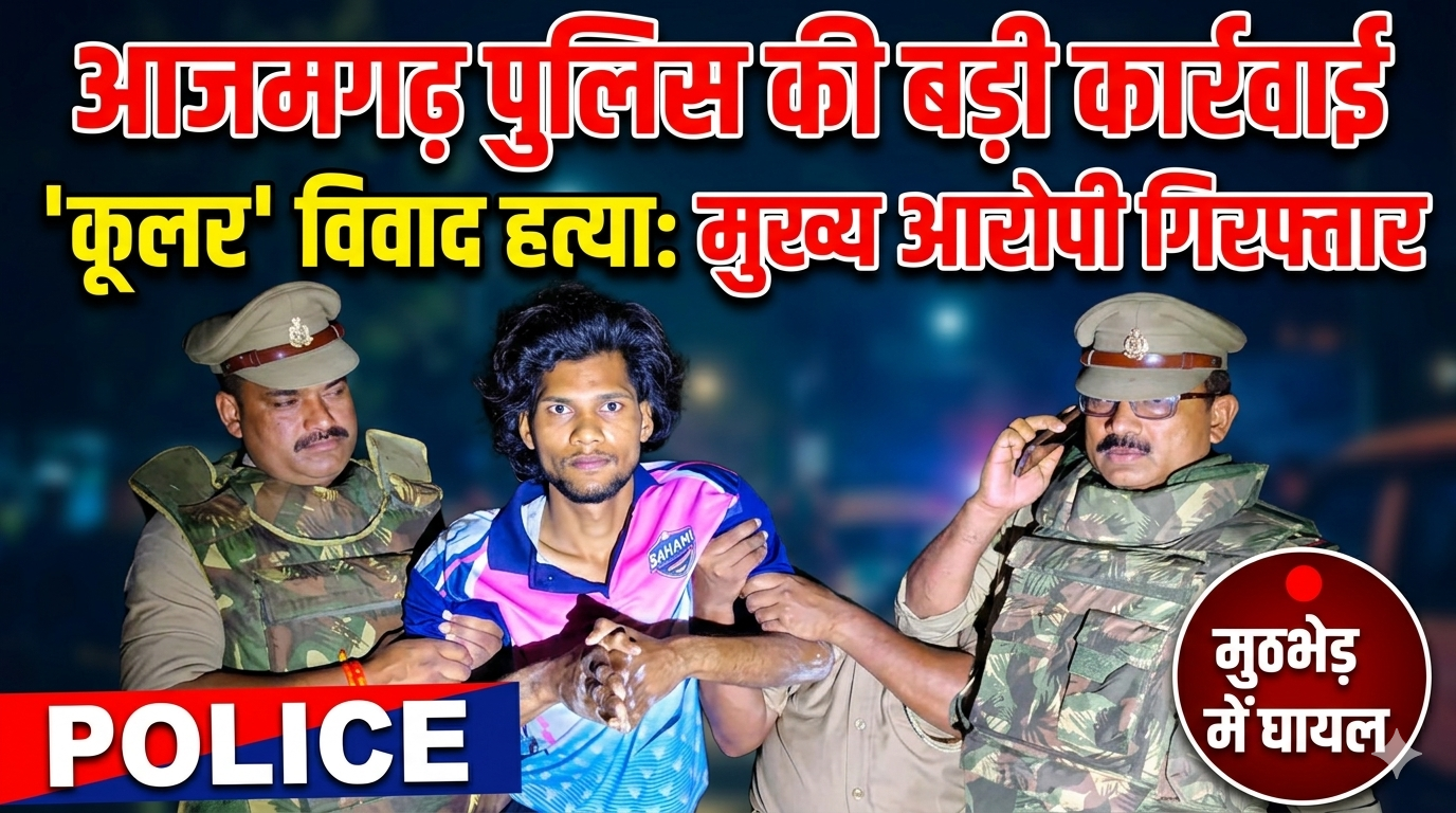 नए कोतवाल का एक्शन: ‘कूलर’ विवाद में हत्या करने वाला मुख्य आरोपी मुठभेड़ के बाद,गिरफ्तार