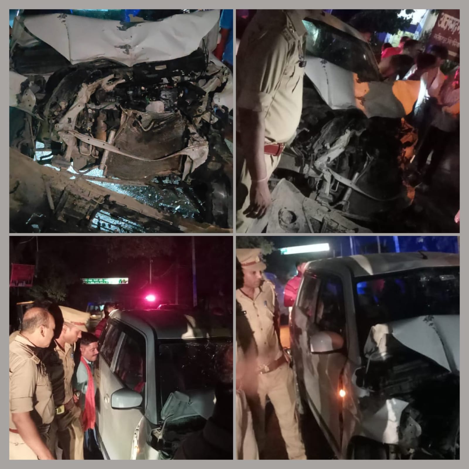 आजमगढ़ गुलवा गौरी नहर के पास भीषण सड़क हादसा,वैगनार और पिकअप की आमने-सामने टक्कर, छह घायल