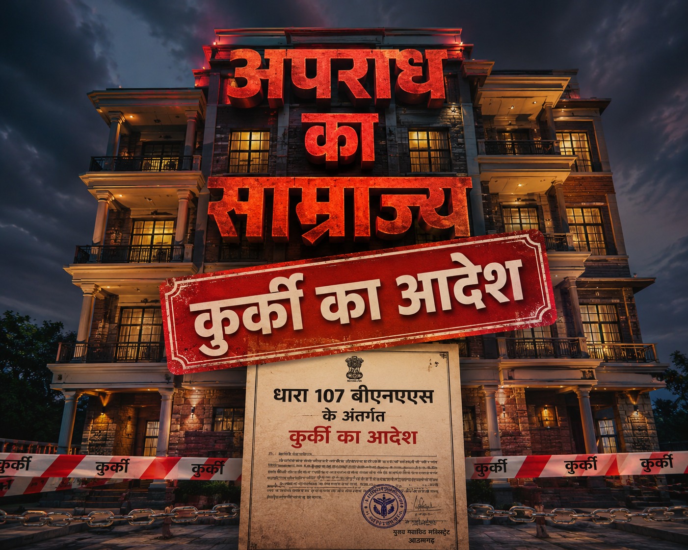 आजमगढ़ में गैंगस्टर के.सी. राय पर सबसे बड़ा शिकंजा, 10 करोड़ की आलीशान इमारत कुर्क करने का आदेश
