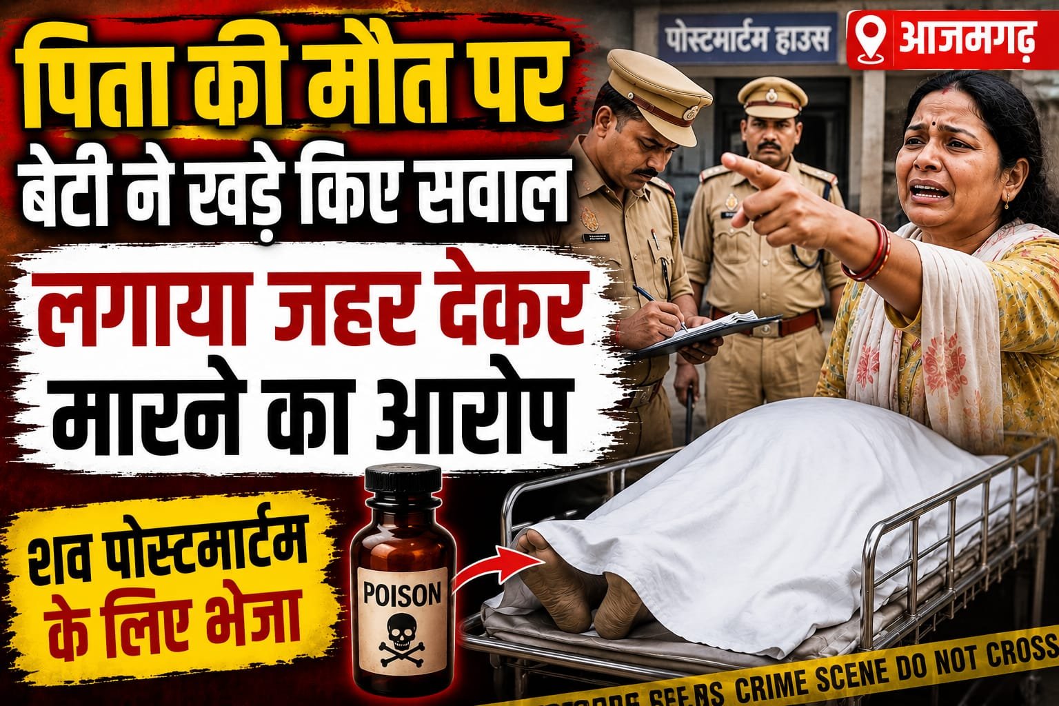 आजमगढ़ पिता की मौत पर बेटी ने उठाए सवाल,जहर देकर हत्या का लगाया आरोप