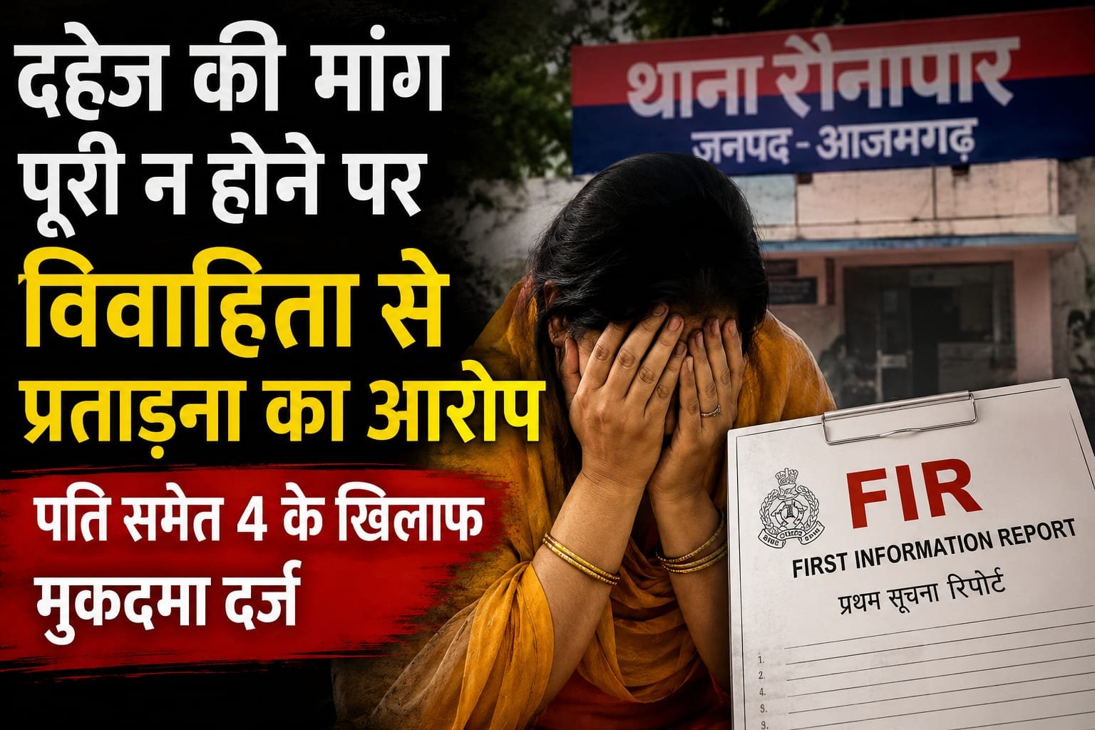 दहेज में बुलेट नहीं मिली तो विवाहिता को प्रताड़ित करने का आरोप, पति समेत चार पर FIR