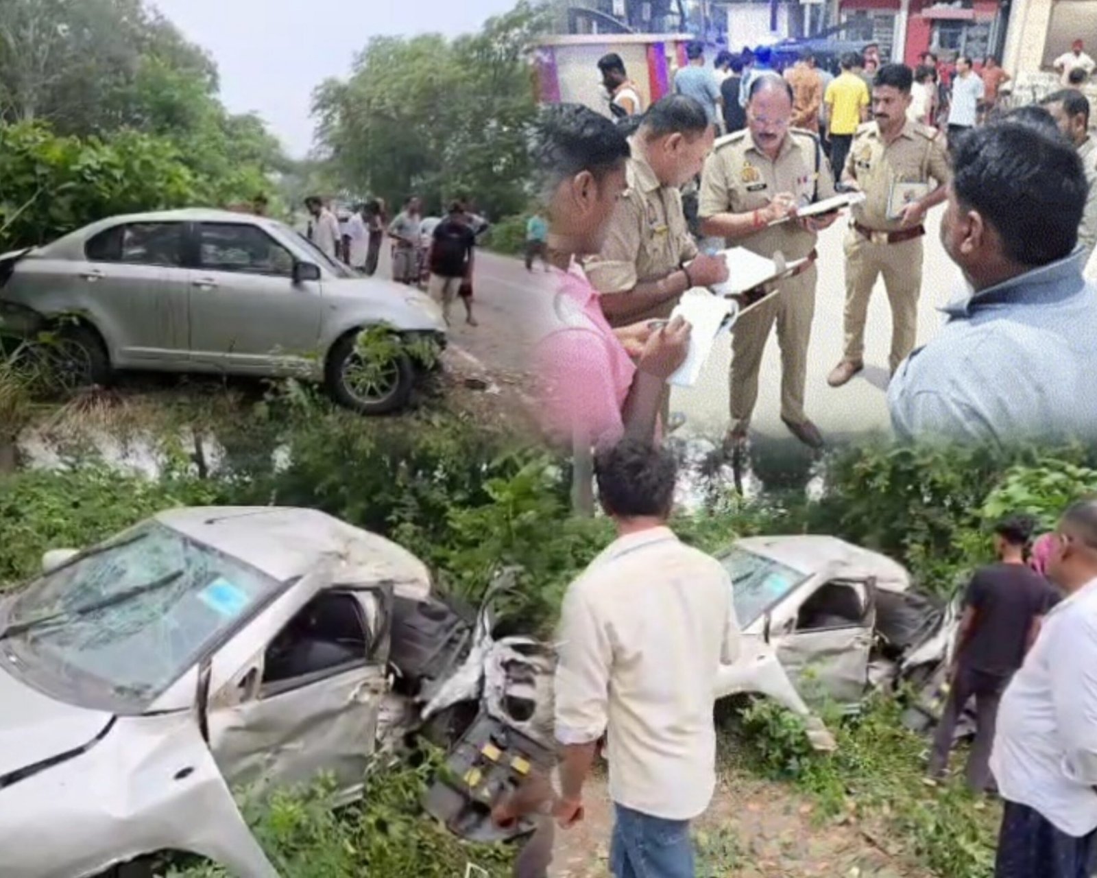 आजमगढ़ में भीषण सड़क हादसा, पेड़ से टकराई अनियंत्रित कार; तीन की मौत, छह अन्य घायल